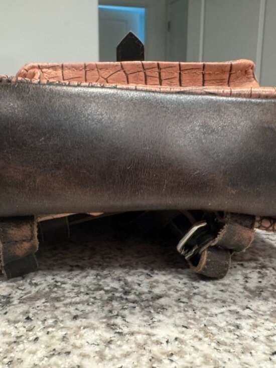 FREEBIRD Brett Backpack/bag/purse-Pink Blush Croco - Picture 4 of 6